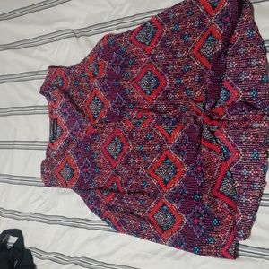 Red Aztec print tank